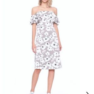 Banana Republic Dress Off Shoulder Floral Size 14